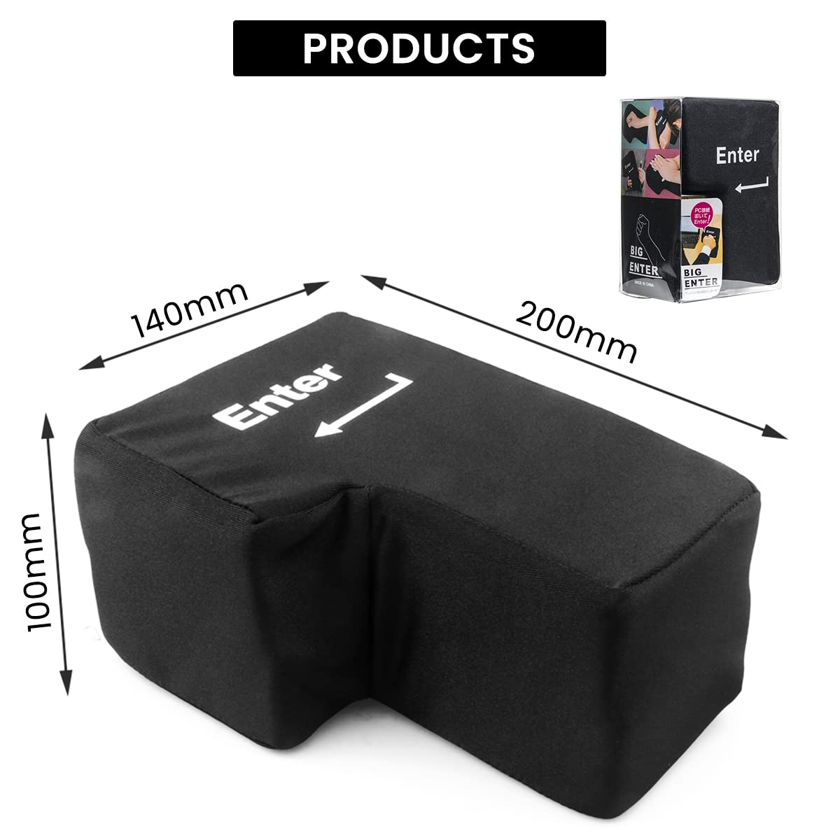 ZORBES Large USB Enter Key Fun Stress Relief Toy Cushion for Office Soft 'Enter' Key Plug and Play Practical Gift Stress Relief Toy ZORBES Large USB Enter Key Fun Stress Relief Toy Cushion for Office Soft 'Enter' Key Plug and Play Practical Gift Stress Relief Toy